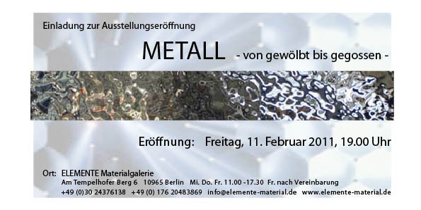 METALL von gewölbt bis gegossen METALL von gewölbt bis gegossen